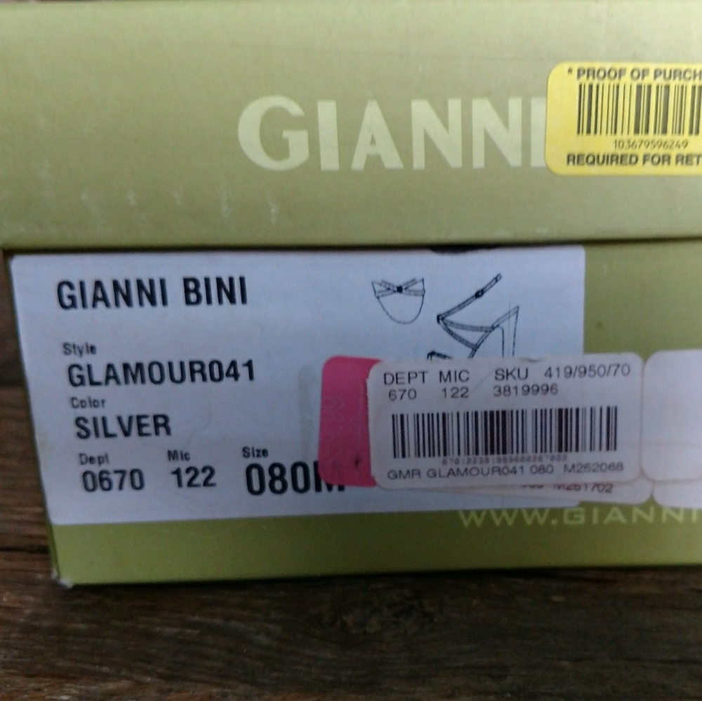 Gianni bini silver and rhinestone heels - Picture 3 of 7